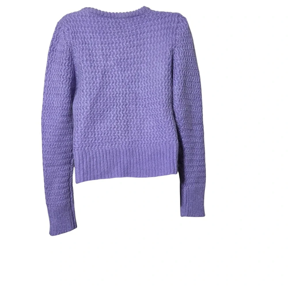 Happy Sheep Lavender Mohair Extra Fine Merino Wool V-Neck Sweater Italy Large‎ - Picture 5 of 10
